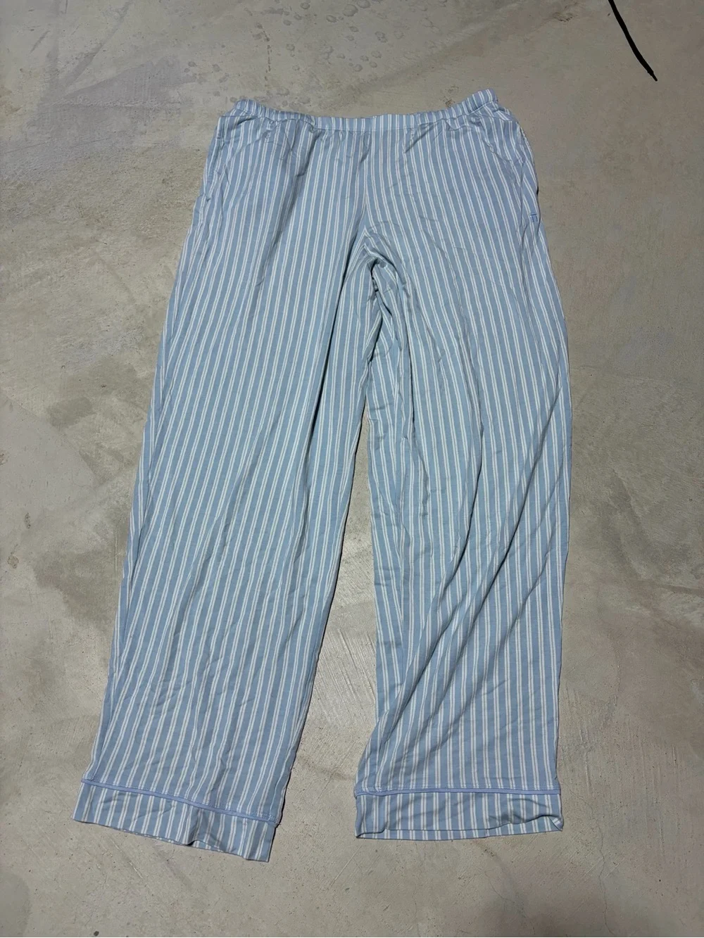 Tommy John Light Blue Striped Lounge Pants large